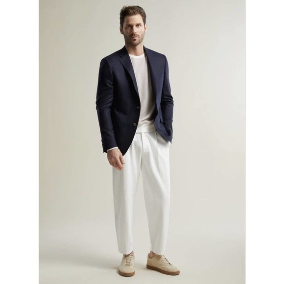 Samuelsohn Performance Wool Sport Coat Blazer 2 Button SB Gable Mens 48-42 Long - Picture 3 of 10